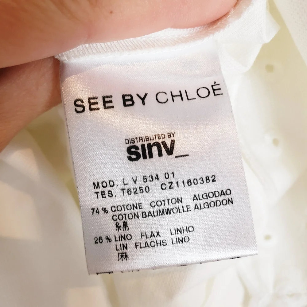 🆕️ See by Chloe white linen cotton dress - Picture 10 of 10